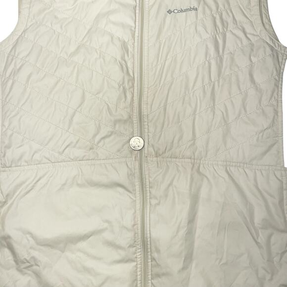 Columbia Womens 2XL Quilted Fleece Mix It Around Full Zip Ivory Vest - Picture 8 of 14